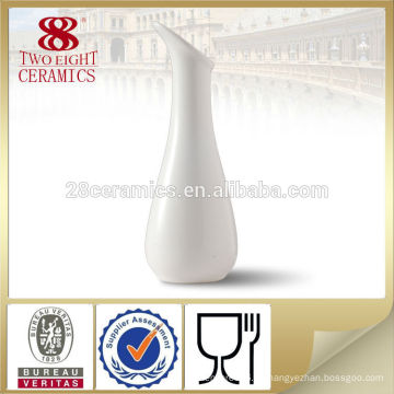 Florero de porcelana blanca decorativa hecha a mano individual florero